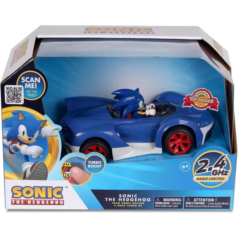 NKOK Team Sonic Racing 2.4GHz Radio Control Toy Car with Turbo Boost - Sonic The Hedgehog 601, Features Working Lights, Adjustable Front Wheel Alignment, Super Fun and Easy, Ages 6 and up