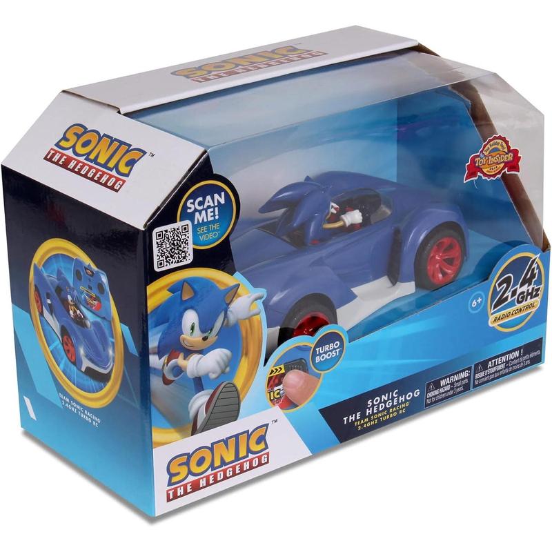 NKOK Team Sonic Racing 2.4GHz Radio Control Toy Car with Turbo Boost - Sonic The Hedgehog 601, Features Working Lights, Adjustable Front Wheel Alignment, Super Fun and Easy, Ages 6 and up