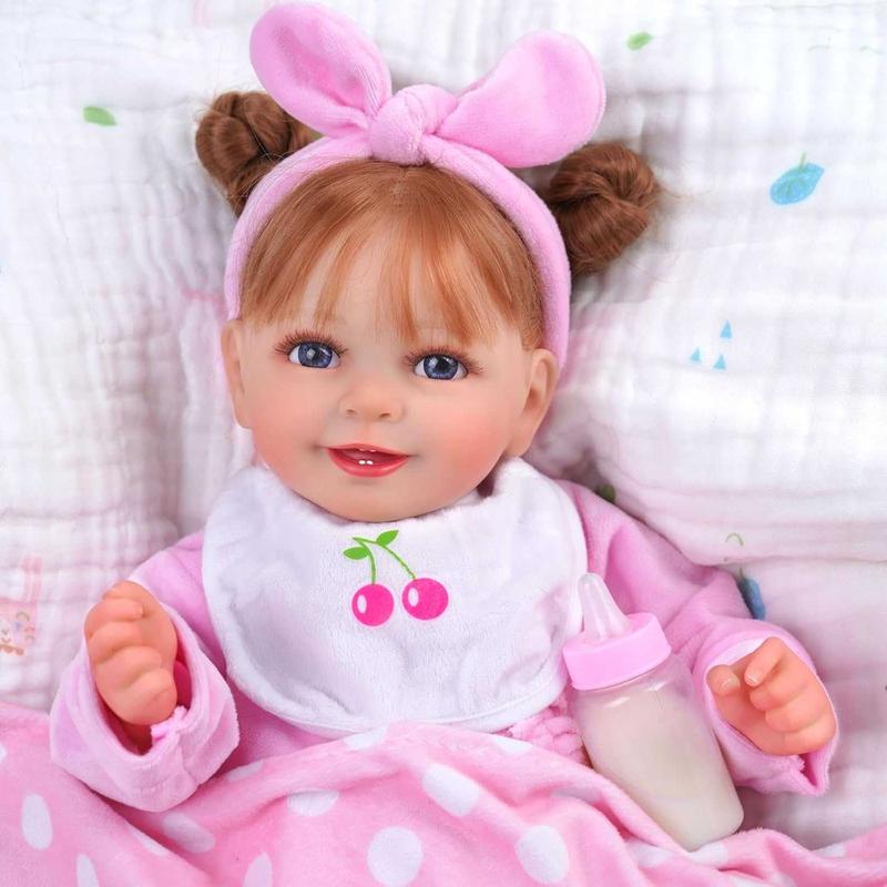 BABESIDE 6 Pcs Baby Doll Clothes for 17-22 inch Baby Dolls,Baby Doll Clothes Outfit Accessories fit Newborn Baby Doll Girl, Pink