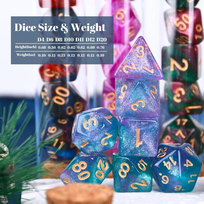 Dice Advent Calendar Game - Polyhedral Dice Set Advent Calendar Adults Teens - 2024 24 Days Christmas Countdown Surprise Gift Gamers Role Players