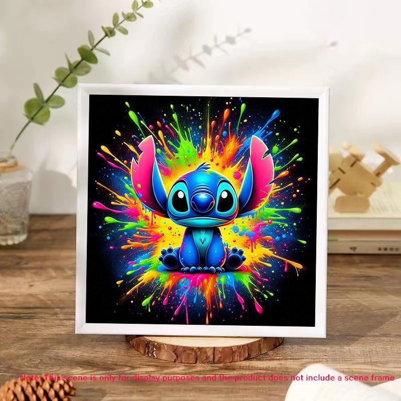 Cartoon Stitch Pattern DIY Diamond Arts Colorful Painting Kit without Frame, DIY 5D Diamond Arts Colorful Painting Kit, Wall Art Decor for Home