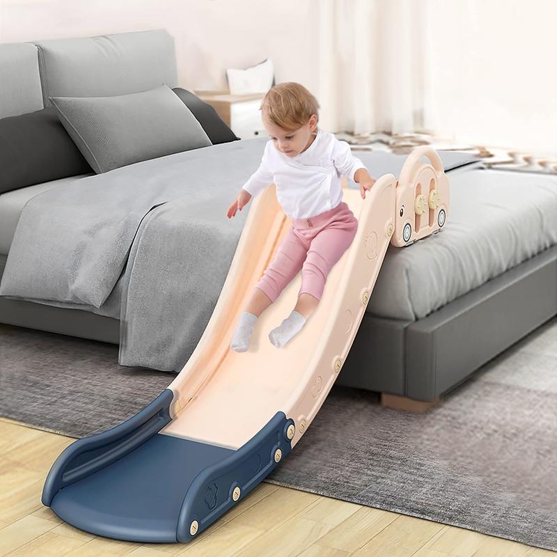 Kids Sofa Slide Climbing Slide for Bed Toys for Kids Playing Home Easy to Assemble The Lengthen Board Playset for Having Fun Over 36-Month-Old Toddlers (Pink)