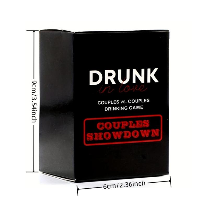 Drunk in Love Couples Drinking Game Card, 1 Set Entertaining Fun Games for Adults, Creative Small Gift, Holiday Party Fun Game Box and Gift