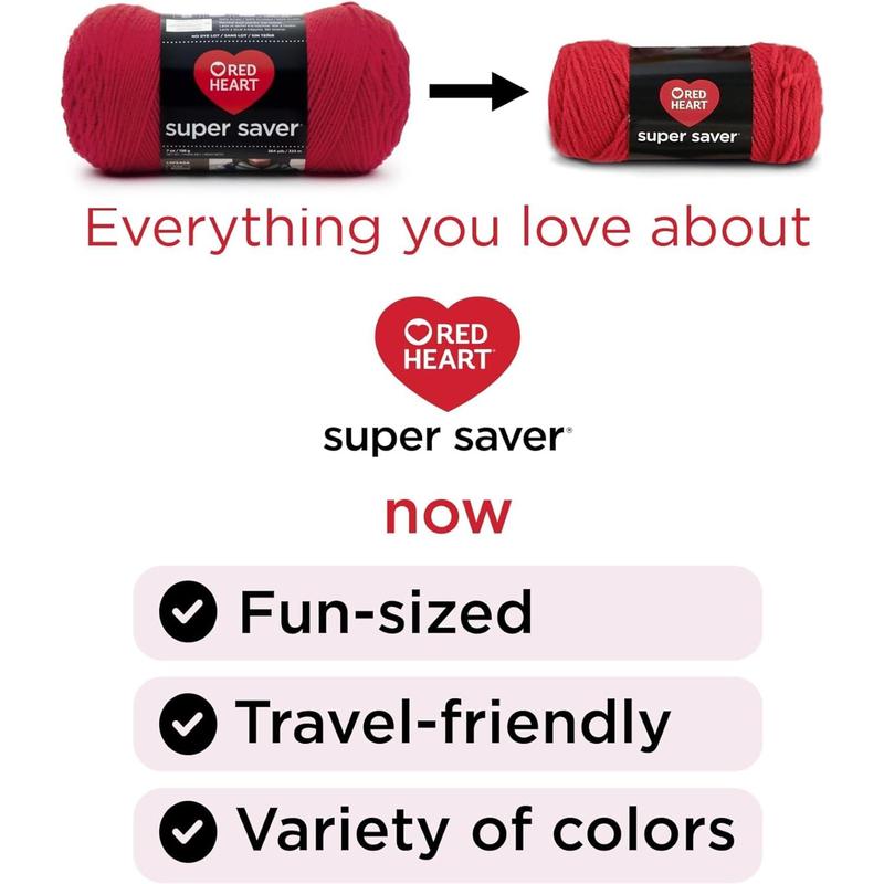 Red Heart Super Saver Super Yarn Craft Kit for Crochet & Knitting & Amigurumi Projects