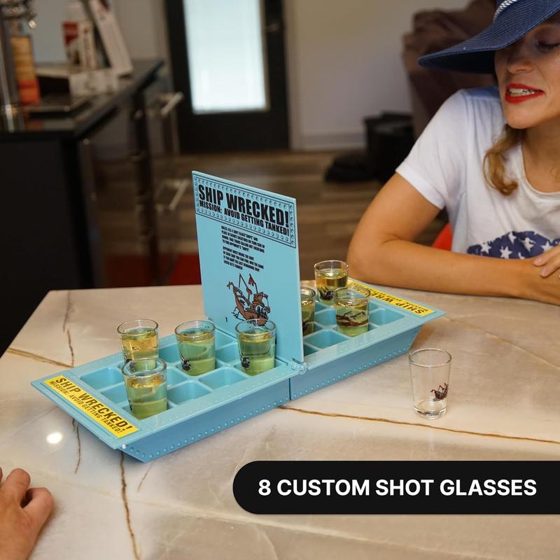 Battleship Drinking Game by Fairly Odd Novelties | Battle Shots Drinking Game for Adults with Shot Glasses & Game Board