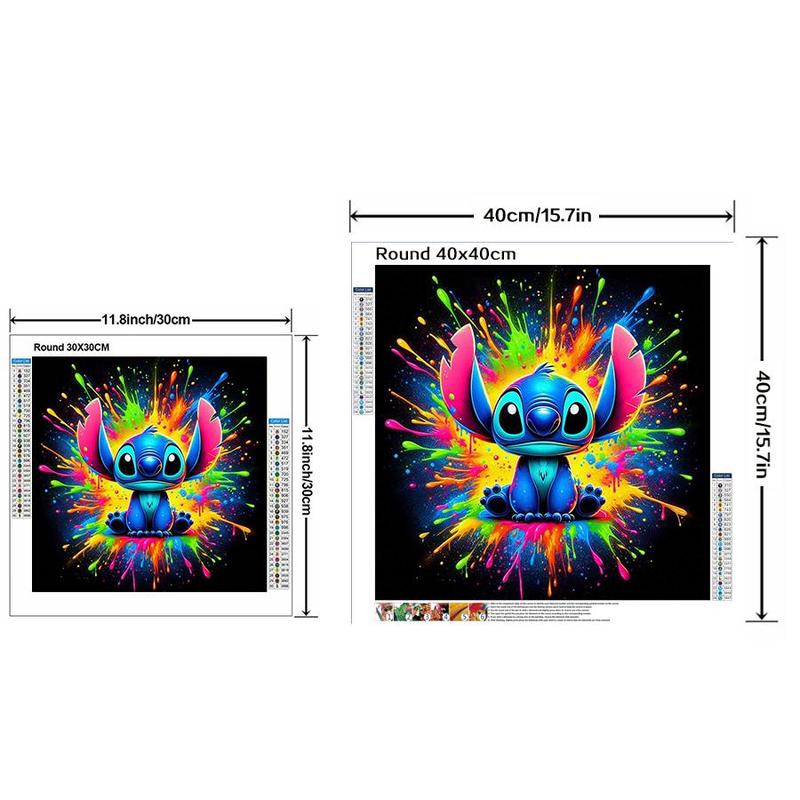 Cartoon Stitch Pattern DIY Diamond Arts Colorful Painting Kit without Frame, DIY 5D Diamond Arts Colorful Painting Kit, Wall Art Decor for Home