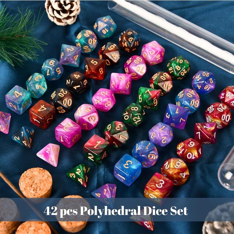 Dice Advent Calendar Game - Polyhedral Dice Set Advent Calendar Adults Teens - 2024 24 Days Christmas Countdown Surprise Gift Gamers Role Players