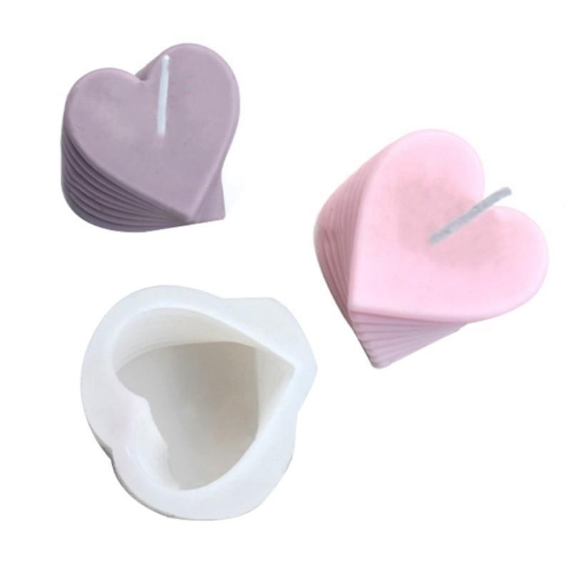 3D Spinning Heart Silicone Mold, DIY Candle Making Mold, Candle Making Tool For Home Decor