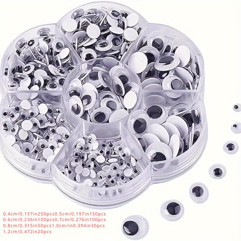 700PCS Plastic Wiggly Googly Eyes Set for Dolls and Crafts, Assorted Sizes 4-12MM, Suitable for Ages 14+