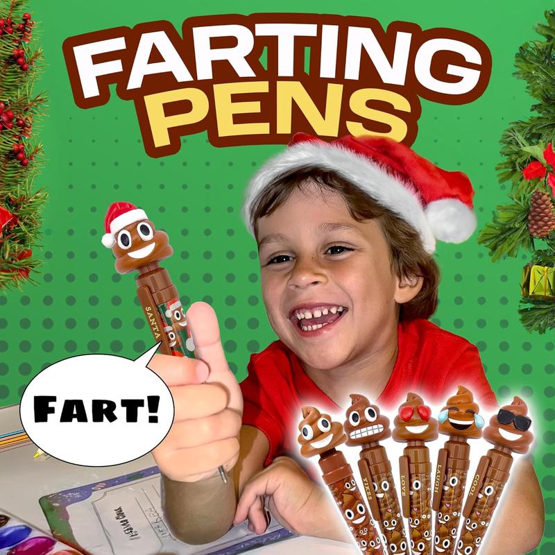 Farting Poop Pen - 7 Funny Sounds, Funny Gifts, Halloween Games, Farting Pen Gag Gifts Funny for Kids, Poop Gifts for Kids Funny, Poop Pen that Farts for Trick or Treating