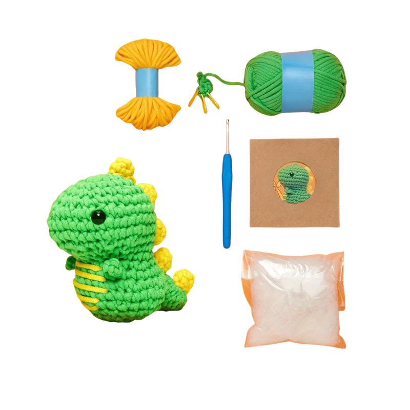 Beginners Crochet Kit | Easy Peasy Dinosaur Yarn, Video Tutorials & Step-by-Step Instructions | Featured on Shark Tank | Learn to Crochet Easily