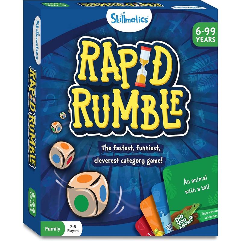 Rapid Rumble, Fun for Family Game Night, Educational Toy, Card Game for Kids, Teens & , Gifts for Ages 6, 7, 8, 9 and Up