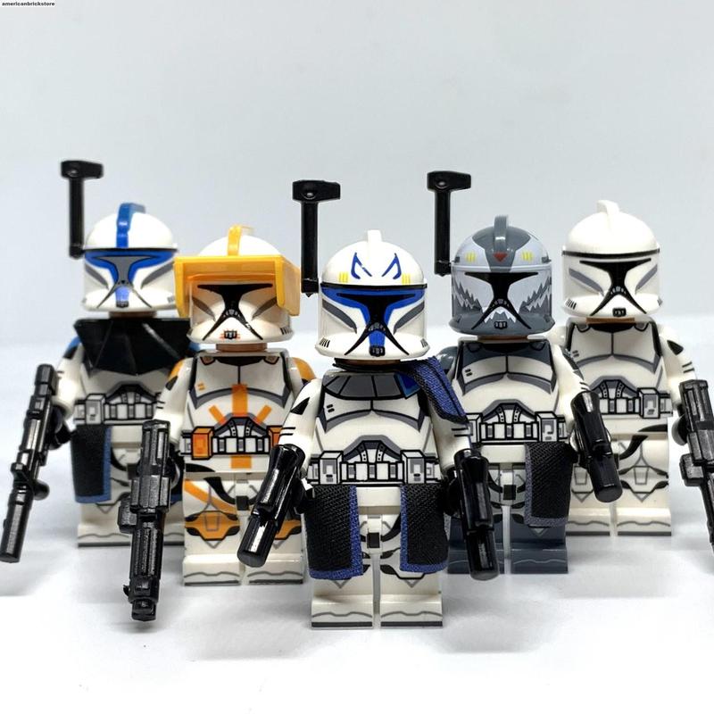 Phase 1 Clone Trooper Minifigures Star Captain Rex Commander Cody Commander Wolffe Muunilinst ARC Trooper Clone Wars