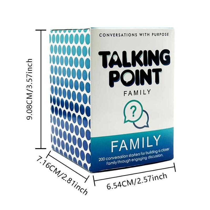 Talking Point Family Conversation Card, 200pcs box Family Conversation Card, Party Activity Supplies for Parent-child Bonding