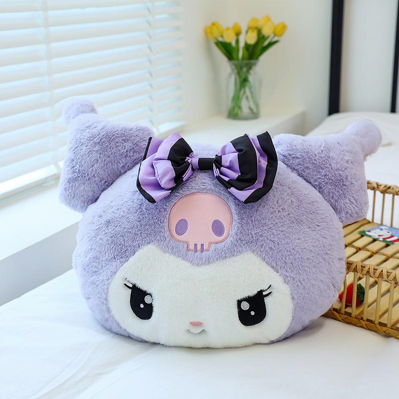 50- 70cm Sanrio Plush Kuromi Melody Pillow Cushion Cute Cartoon Doll Sofa Valentine Day Kawaii Girlfriend Birthday Present