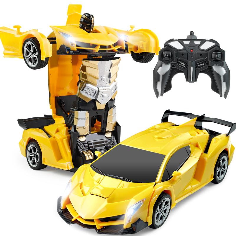 Transforming Robot Car, 1:18 Remote Control Super Car with One-Button Deformation & 360° Drifting – Perfect Gift for Boys & Girls