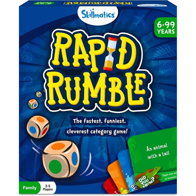 Rapid Rumble, Fun for Family Game Night, Educational Toy, Card Game for Kids, Teens & , Gifts for Ages 6, 7, 8, 9 and Up