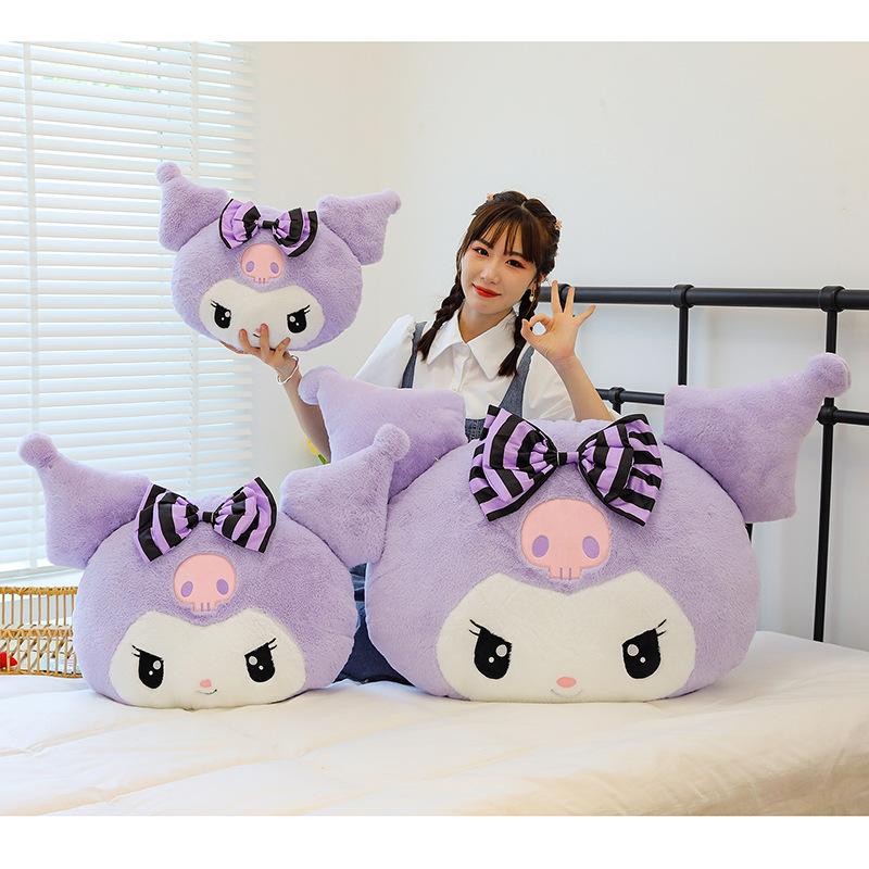 50- 70cm Sanrio Plush Kuromi Melody Pillow Cushion Cute Cartoon Doll Sofa Valentine Day Kawaii Girlfriend Birthday Present