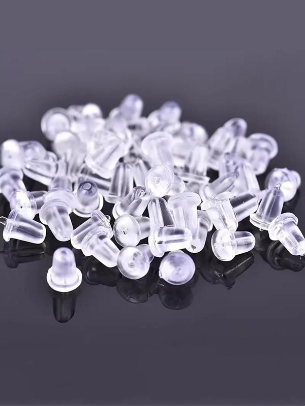 Clear Silicone Ear Plugs, Summer Ear Safety Back Plugs, DIY Jewelry Making Supplies for Bracelet Necklace Pendant