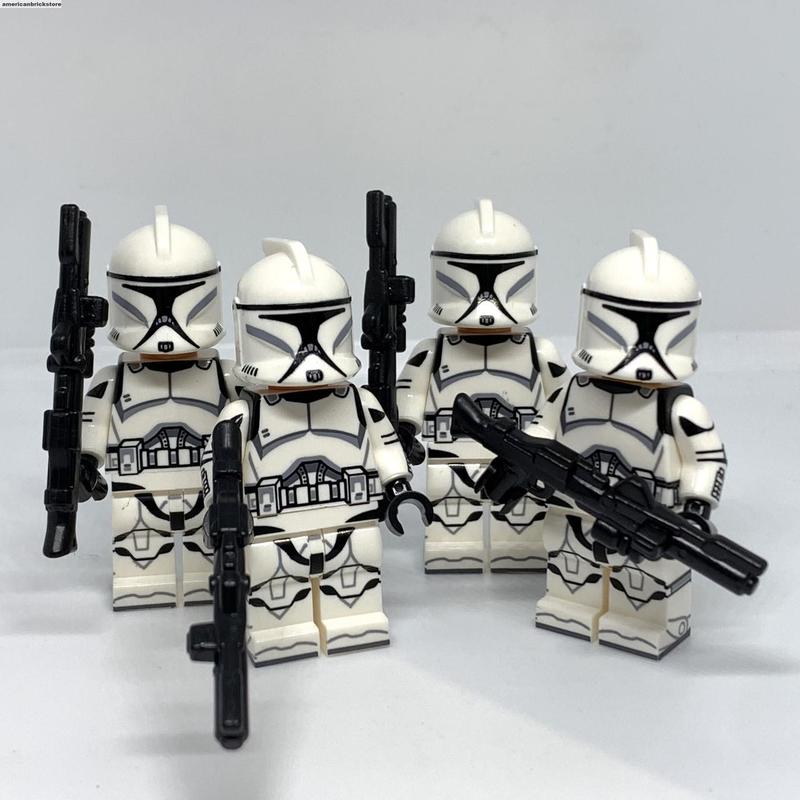 Phase 1 Clone Trooper Minifigures Star Captain Rex Commander Cody Commander Wolffe Muunilinst ARC Trooper Clone Wars