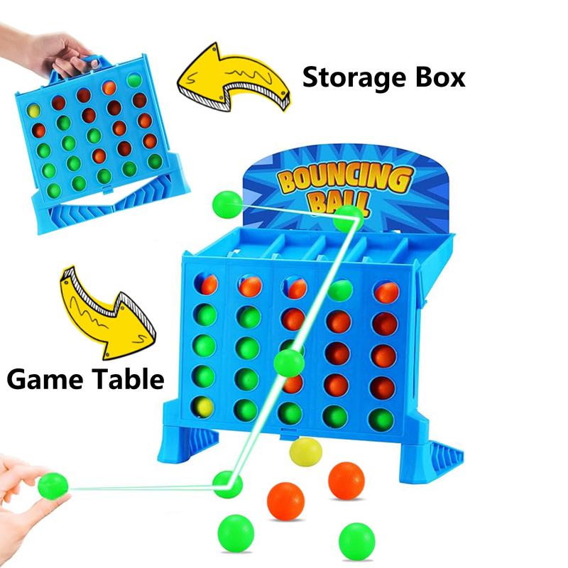 Bounce Balls Shots Game, Connect 4 Game, 4 In a Row Ball Bounce Game, Bounce Off Party Game Jumping Ball Tabletop Game,Connect Four Jumping Ball Game, Parent-Child Interaction Board Game Educational Toy, Halloween Gifts