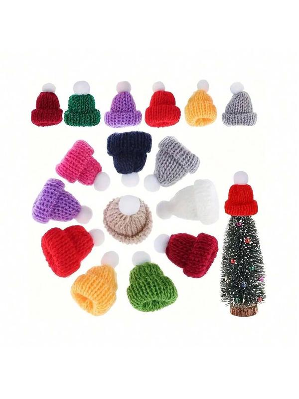 Random Color Knit Hat & Finger Cap, 5 10 20pcs Cute Knit Hat & Finger Cap, Diy Jewelry Accessories for DIY Jewelry Making