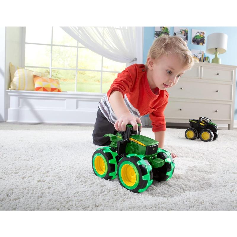 John Deere Tractor - Monster Treads Lightning Wheels - Motion Activated Light Up Monster Truck Toy - John Deere Toys - Frustration Free Packaging - Kids Outdoor Toys Ages 3 Years and Up