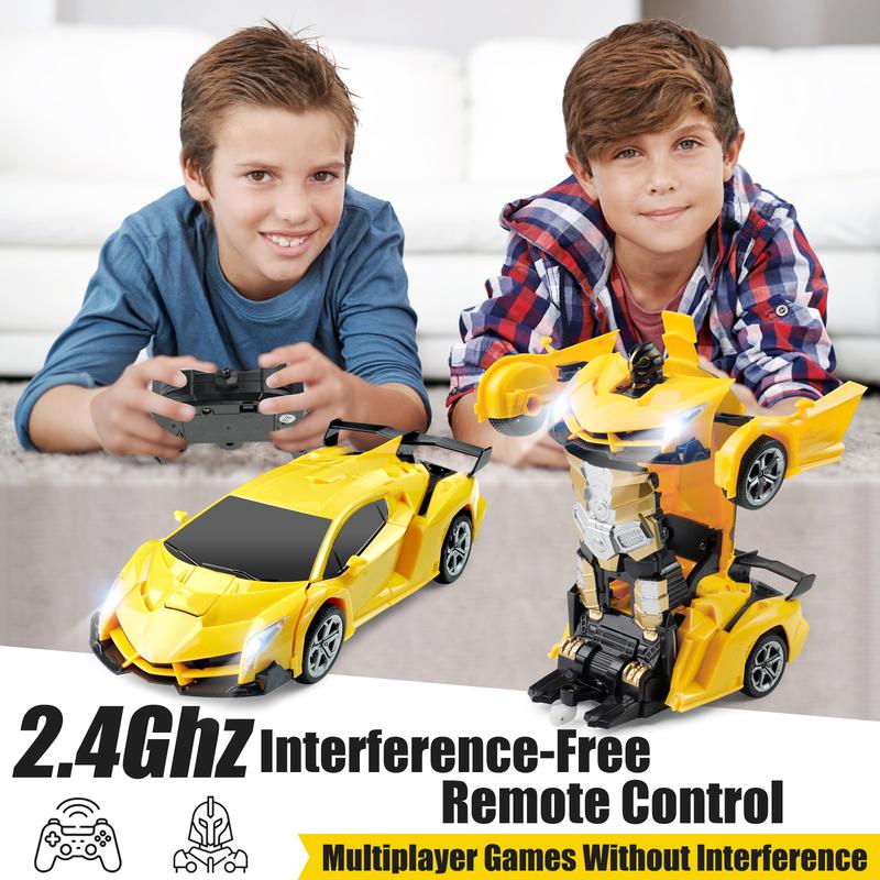 Transforming Robot Car, 1:18 Remote Control Super Car with One-Button Deformation & 360° Drifting – Perfect Gift for Boys & Girls