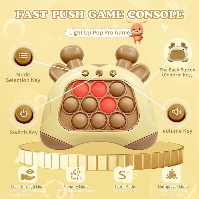 Fast push game-Classic Arcade Game for Kids&Adults,Bubble Pop  Controller Handheld Travel Game Toys,for Kids 3-12 Years Old Stress Relief Toys