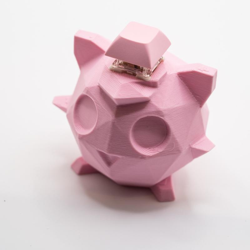 Low Poly Jigglypuff Mechanical Switch Fidget Toy | Stim Toy, Stress Relief, ADHD, ASMR