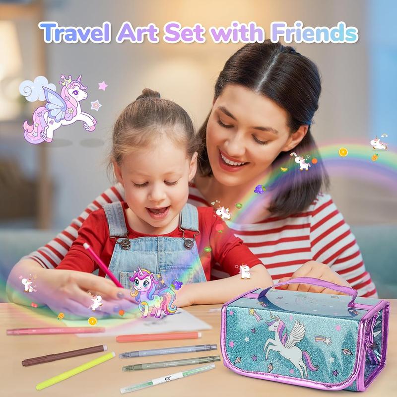 Christmas gift 54-Piece Washable Scented Markers & Unicorn Art Set – Perfect Birthday Gift for Kids Ages 4-8 Special Cute Christmas gift