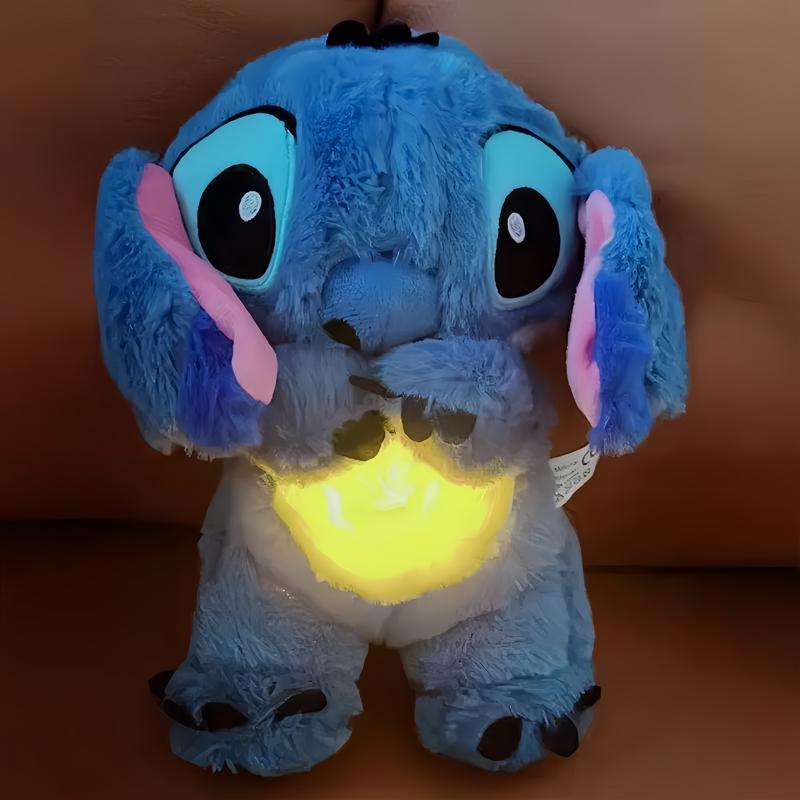 S-tit-ch Breathing Animal Plushie -Soothing plushie with realisticbreathing, lights and music thatrelieves anxiety