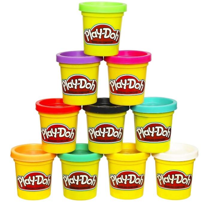 Play-Doh Modeling Compound 10-Pack Case of Assorted Colors, Non-Toxic 2 oz. Cans, Non Candy Halloween Handout Toys & Party Favors, Preschool Toys for Kids, Ages 2+ ( Exclusive)