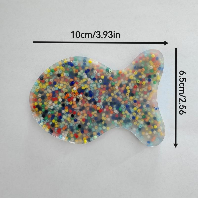 Multicolor Silicone Fish Shaped Fidget Toy, 1 Count Sensory Skin Picking Pad for Adults, Novelty Gift Idea Skin Picking Fidget Toy