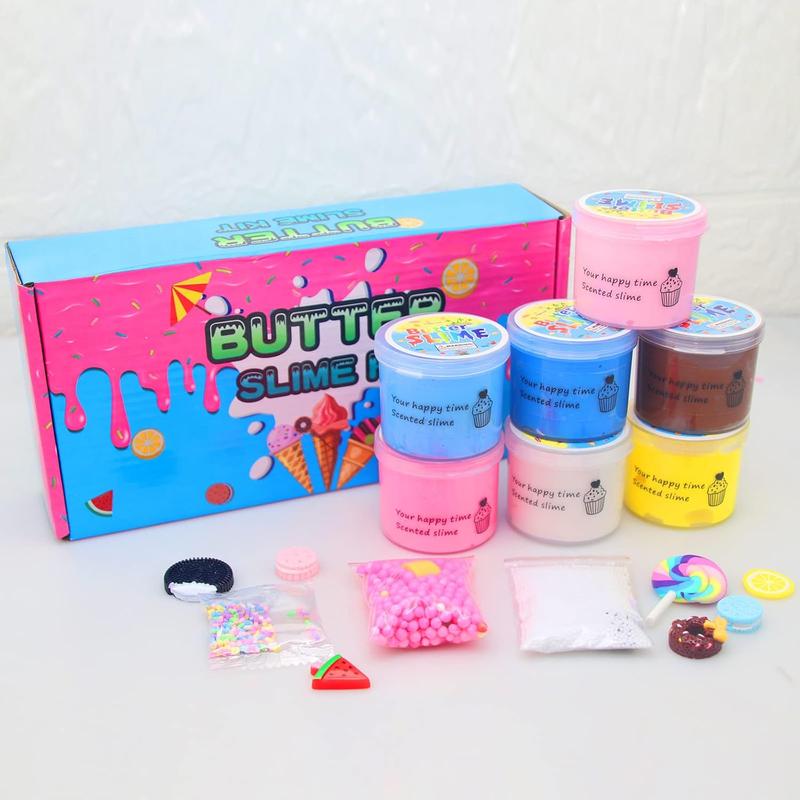 HOT SALE!!! 14 Packs Butter Slime Kit, Soft & Non-Sticky, Birthday Gifts for Girl and Boys, Christmas Stocking fillers