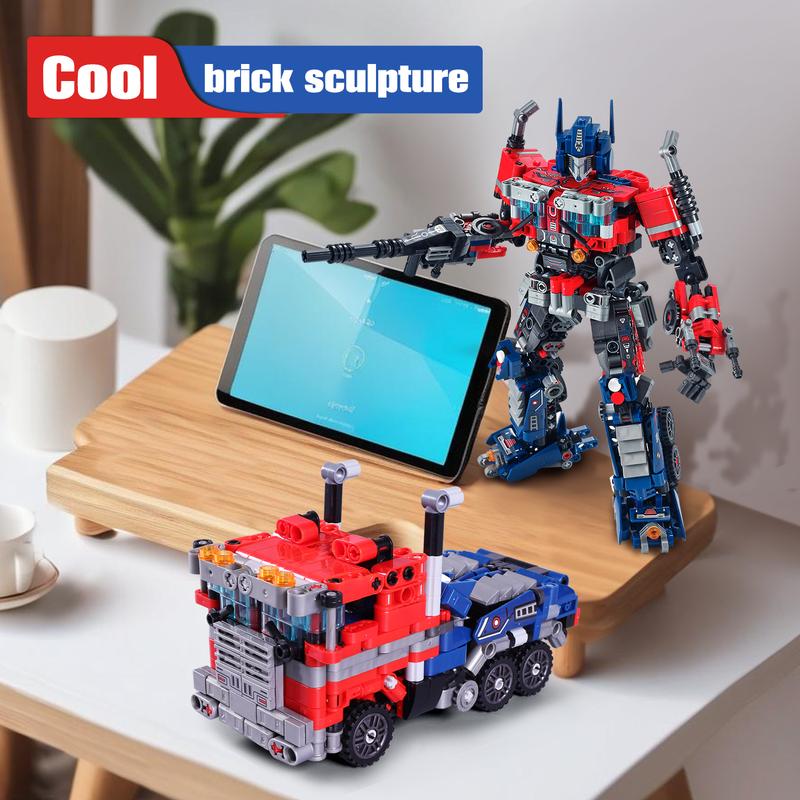 2-in-1 Transforming Mecha Robot Car Building kit Robot Building Blocks Set Toys for Boys Adults Age 8-12