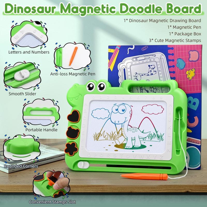 Moki Magnetic Drawing Board for Toddlers Ages 2-4, Portable Educational Learning Toy for Sketching, Writing, and Doodling on the Go