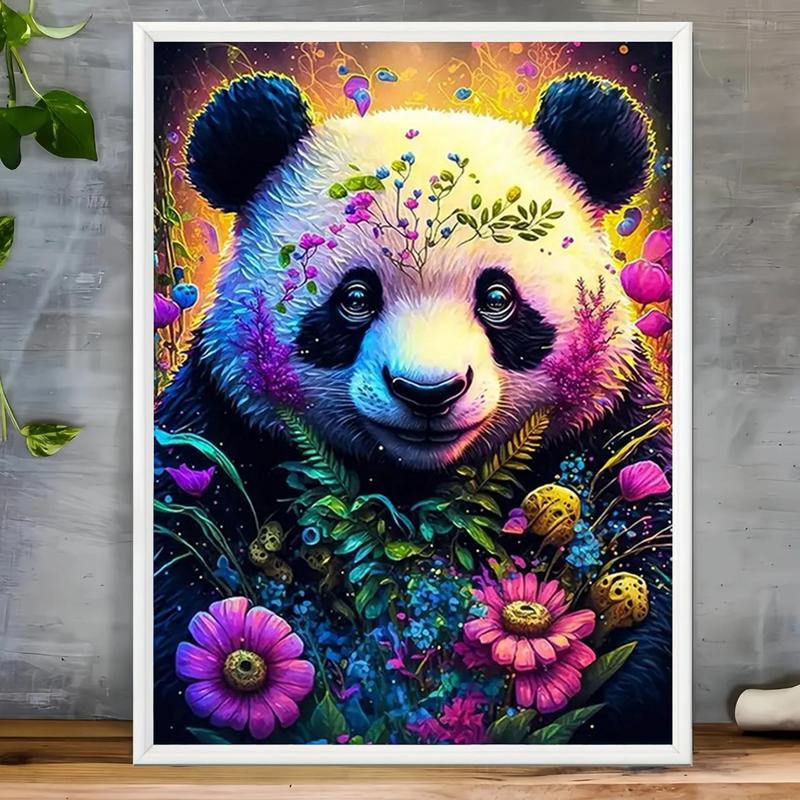 Panda Pattern DIY Diamond Arts Painting Without Frame, DIY Decorative Arts Picture For Beginner, Home Wall Craft Decoration