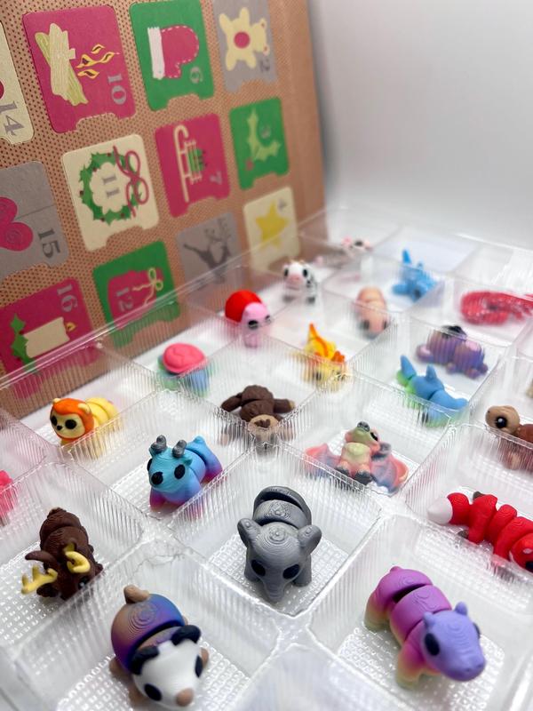 Advent Calendar 12 Days of Christmas with 12 Mini Animal Toys Inside