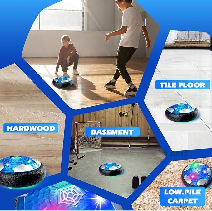 LED Hover Kids Soccer Toys, Air Soccer, Toys For Boys And Girls 3-12 Years Old For Christmas, Birthday Gifts, Indoor And Outdoor Parent-Child Games, Multiplayer Interactive Soccer Games