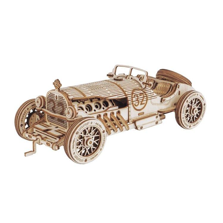 ROKR 3D Puzzle Wooden Puzzle Model Making - Car Wooden Kit - Christmas Birthday Gift for Teenagers and Adults (Grand Prix Car)