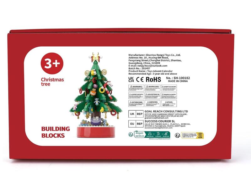 Advent Calendar 2024 Kids & Adult, 24 Pack Christmas Tree Building Blocks with Music, Christmas Countdown Calendar, Ideal Gift for 3 4 5-7 8-12 Boys and Girls birthday gift