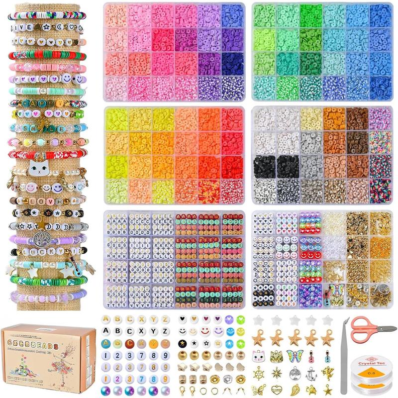 Friendship Bracelet Kit, 16888 count, 96 Colors Polymer Clay Beads & 1200 Letter Beads,Bracelet Making Kit for DIY  Making&Friendship Bracelet Making