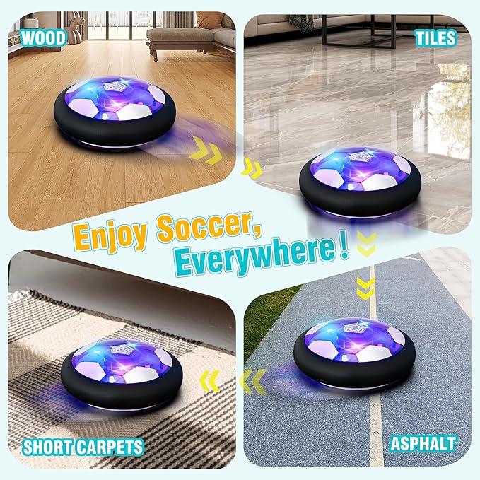 LED Hover Kids Soccer Toys, Air Soccer, Toys For Boys And Girls 3-12 Years Old For Christmas, Birthday Gifts, Indoor And Outdoor Parent-Child Games, Multiplayer Interactive Soccer Games