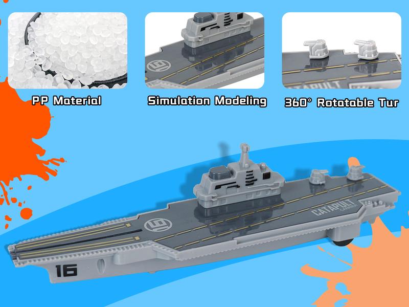 Aircraft carriers, military naval vessels, army fighter jets, jet toys, small model planes, submarines, toy sets suitable for kids