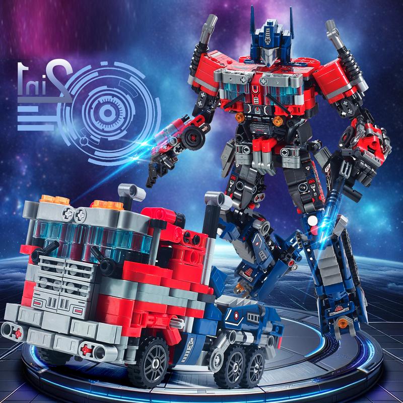 2-in-1 Transforming Mecha Robot Car Building kit Robot Building Blocks Set Toys for Boys Adults Age 8-12