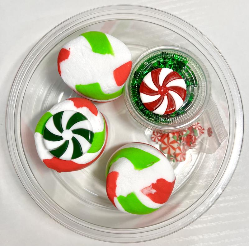 Candy Cane Mallows DIY Slime with Clay and Drizzle!