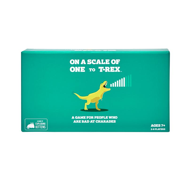 On a Scale of 1 to T-Rex - A Ridiculous Charades Card Game for Adults, Teens, and Kids - Ages 7+ - Family Friendly Travel Game - 2 to 8 Players