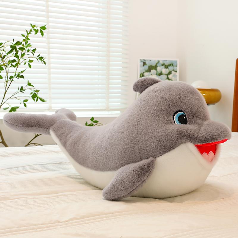 11.8-inch Cute Dolphin Doll Simulation Dolphin Stuffed Animal Plush Toy Cartoon Decoration Holiday Gift&birthday Gift