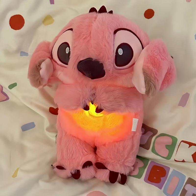 S-tit-ch Breathing Animal Plushie -Soothing plushie with realisticbreathing, lights and music thatrelieves anxiety